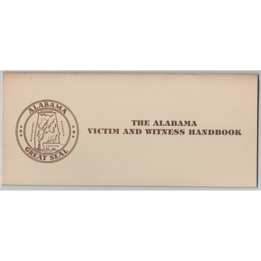 Vintage The Alabama Victim and Witness Handbook Governor's Commission on Crime - Picture 1 of 2